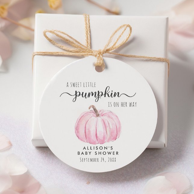 Niedlich Pumpkin Baby Dusche Danke Geschenkanhänger (Von Creator hochgeladen)
