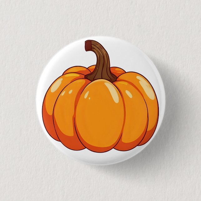 Niedlich Pumpkin Button (Vorderseite)