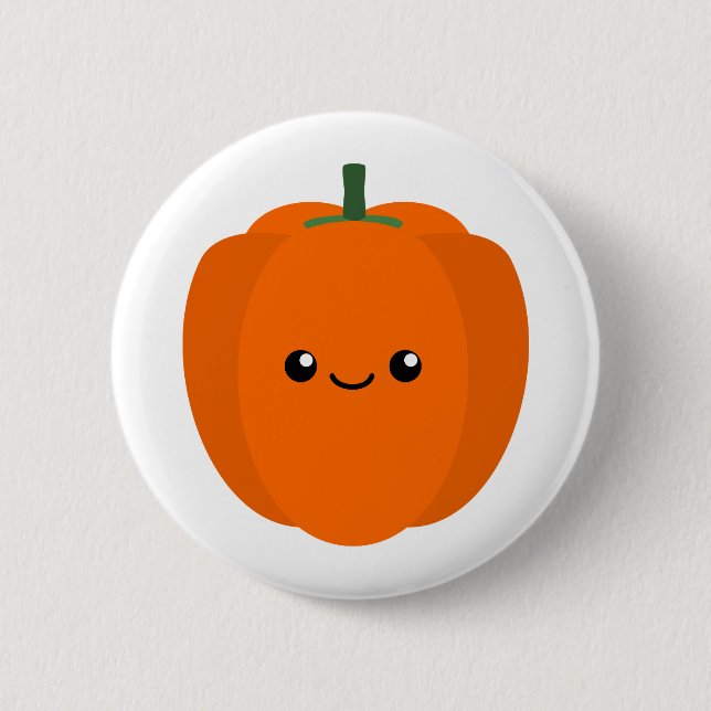 Niedlich Pumpkin Button (Vorderseite)