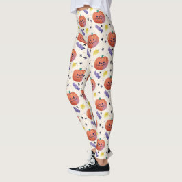 Niedlich Pumpkin Candy Halloween Leggings