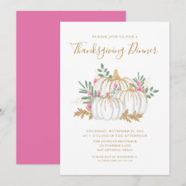 Niedlich Pumpkin Erntedank Dinner Einladung