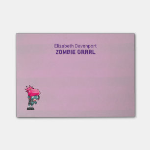 Niedlich Punk Rock Zombie Grrrl Post-it Klebezettel