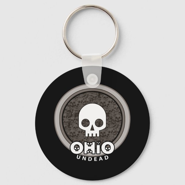 Niedlich Punk Skull Ohio Schlüsselanhänger Dark (Vorderseite)