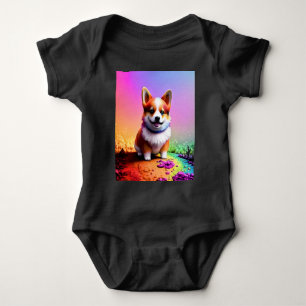 Niedlich Puppy Corgi Dog-36475 Baby Strampler