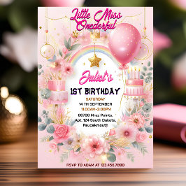 Niedlich Queen Little Miss Onederful 1. Geburtstag Einladung