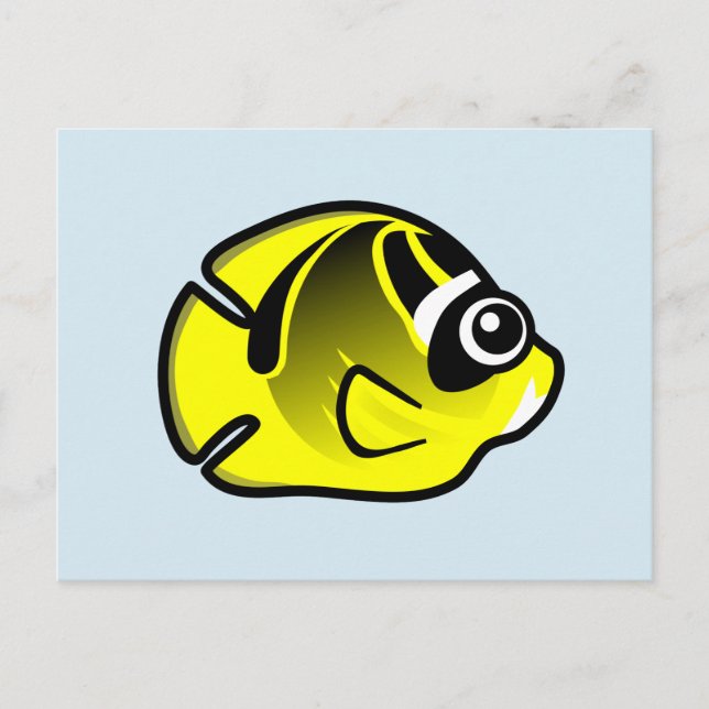 Niedlich Raccoon Butterflyfish Postkarte (Vorderseite)