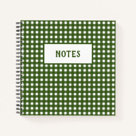 Niedlich Racing Green & White Kariert Everyday-Not Notizbuch