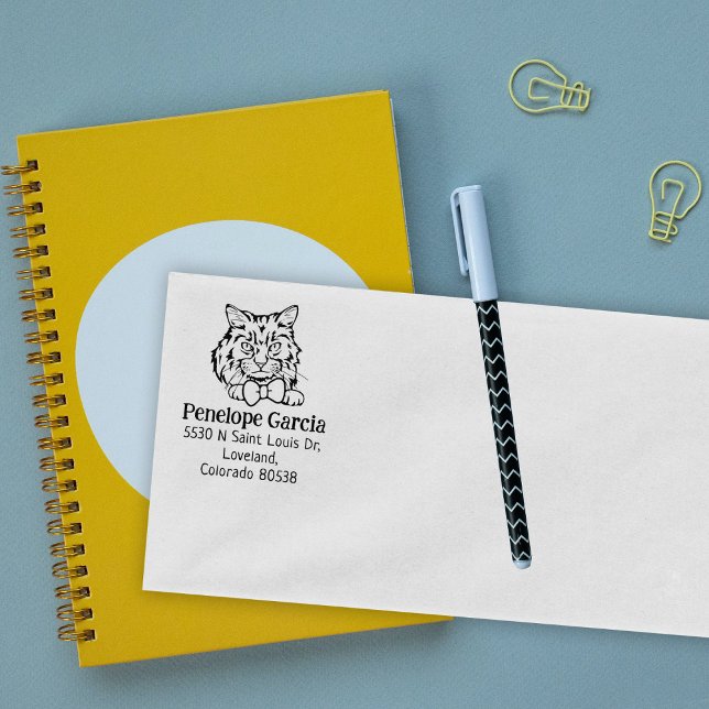 Niedlich Ragamuffin Cat Rücksendeadresse Gummistempel (Von Creator hochgeladen)