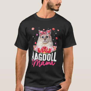 Niedlich Ragdoll Mama Blume Bandana Katze Mutter's T-Shirt