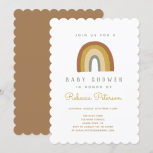 Niedlich Rainbow Baby Shower Einladung
