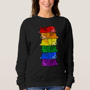Niedlich Rainbow Beagle Gay Pride Lgbt Puppy Sweatshirt