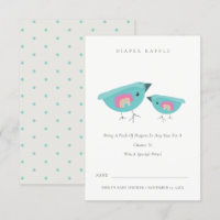Niedlich Rainbow Blue Birdy Diaper Raffle Baby Dus