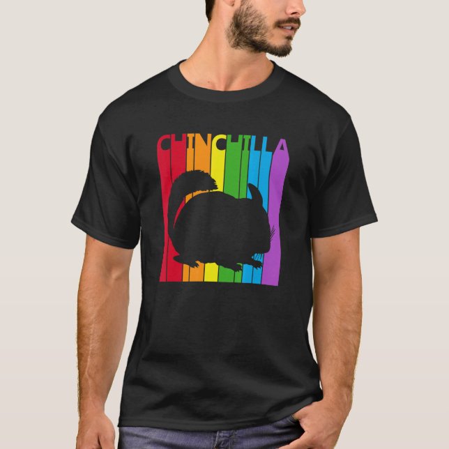 Niedlich Rainbow Chinchilla T-Shirt (Vorderseite)