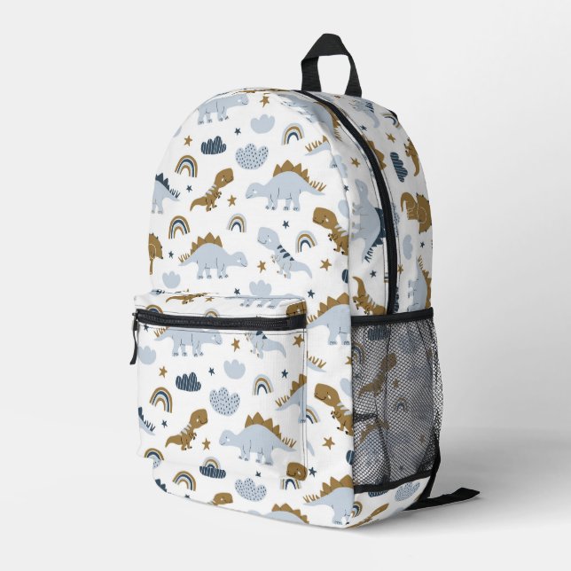 Niedlich Rainbow Dinosaur Muster Bedruckter Rucksack (Rückseitige Ecke Rechts)