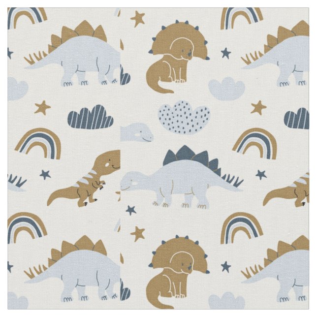 Niedlich Rainbow Dinosaur Muster Stoff (Nahaufnahme)