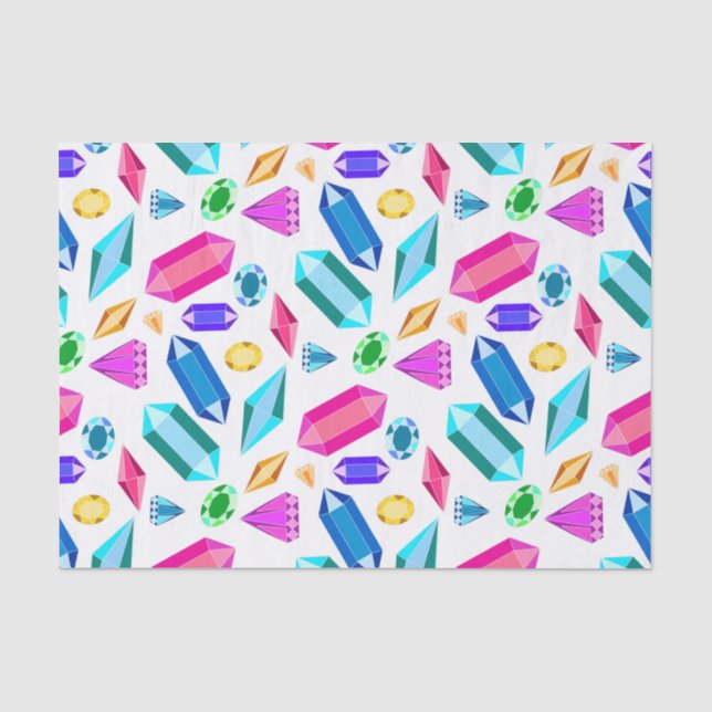 Niedlich Rainbow Gem Jewels Seidenpapier (Vorderseite)