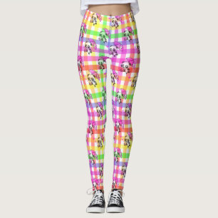 Niedlich Rainbow Gingham Leggings