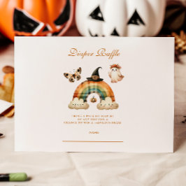 Niedlich Rainbow Halloween Diapper Raffle Begleitkarte