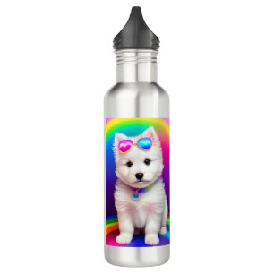 Niedlich Rainbow Puppy Personalisiert Edelstahlflasche