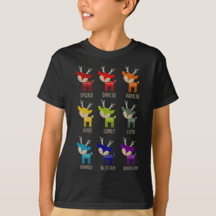 Niedlich Rainbow Reindeer Tacky Weihnachten T-Shirt
