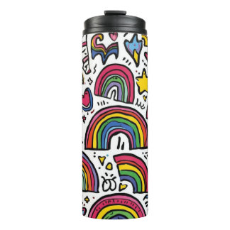 Niedlich Rainbow Tumbler - farbenfroher Trinkbehäl Thermosbecher