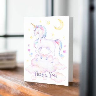 Niedlich Rainbow Unicorn Girl's Birthday Vielen Da Einladung