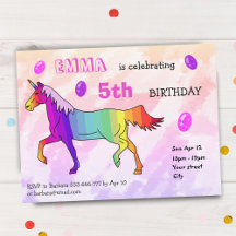 Niedlich Rainbow Unicorn Girly Birthday Party