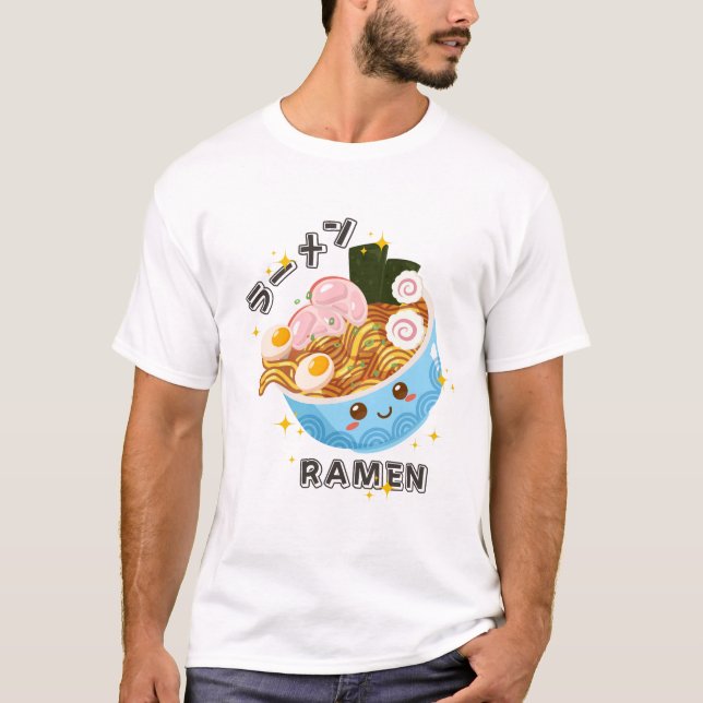 Niedlich Ramen Japanisches Essen T-Shirt (Vorderseite)