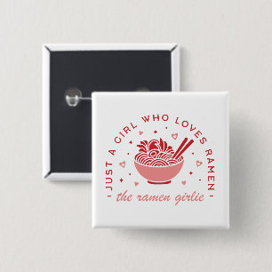 Niedlich Ramen liebt nur ein Mädchen kawaii rosa Ä Button
