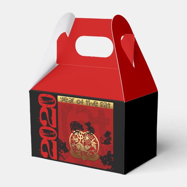 Niedlich Rat Chinesisches Jahr 2020 Zodiac Geburts Geschenkschachtel (Vorderseite)