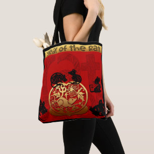 Niedlich Rat Chinesisches Neujahr 2020 Zodiac Gebu Tasche