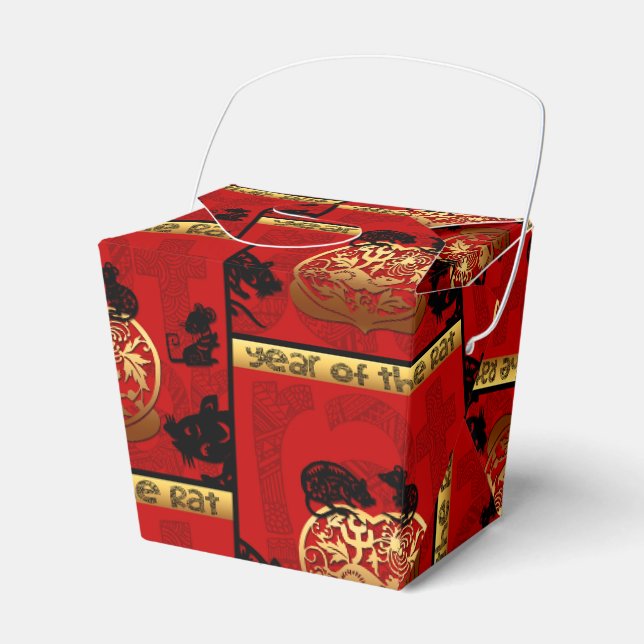 Niedlich Ratten Chinesisches Jahr Zodiac Geburtsta Geschenkschachtel (Vorderseite)