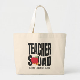 Niedlich Red Apple Teacher Squad Jumbo Stoffbeutel