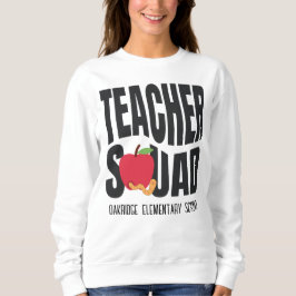 Niedlich Red Apple Teacher Squad Sweatshirt