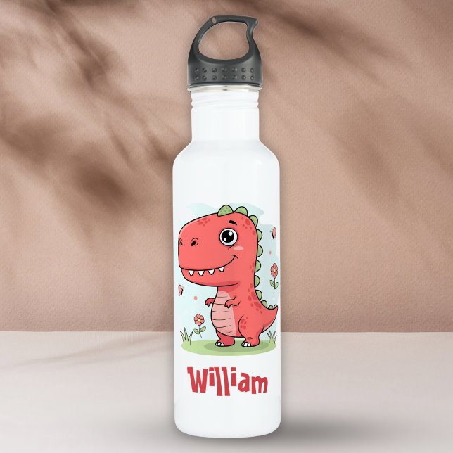 Niedlich Red Baby Dinosaur Edelstahlflasche (Von Creator hochgeladen)