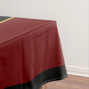 Niedlich Red Black Gold Weihnachtsdekor Tischdecke