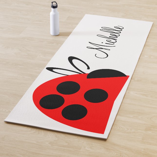 Niedlich Red Black Ladybug Name Yoga Mat Yogamatte (Beispiel)