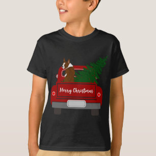 Niedlich Red Boston Terrier - Retro Weihnachten T-Shirt