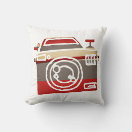 Niedlich Red Camera Liebe Herzfotografie Grafik Kissen