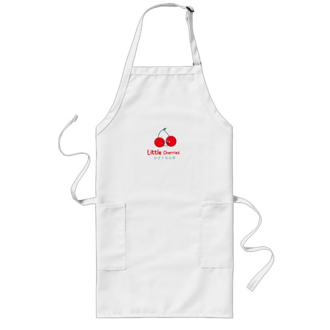 Niedlich Red Cherries Friends T - Shirt Lange Schürze (Vorne)