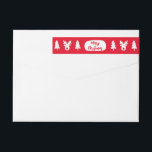 Niedlich Red Christmas Gemusterte Adresse<br><div class="desc">Dieses niedliche,  weiße Weihnachtsadressen-Etikett mit Rentier- und Weihnachtsbaummuster wird Ihre Urlaubskarten ganz besonders gut ergänzen. Ideal für kleine Geschäftsreisen Weihnachtsmailing. Sie können den Namen und die Rücksendeadresse des Absenders einfach auf der Rückseite des Briefumschlags hinzufügen.</div>