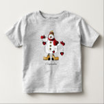 Niedlich Red Christmas Snowman Kleinkind T-shirt<br><div class="desc">🥇 ORIGINAL COPYRIGHT ART DESIGN VON Donna Siegrist NUR AUF ZAZZLE VERFÜGBAR! Weihnachts-Weihnachtsdesign-Shirt bereit für Sie zu personalisieren. ✔ HINWEIS: ÄNDERN SIE NUR DIE VORLAGEBEREICHE, DIE SIE BENÖTIGEN! 😀 Sie können den Text bei Bedarf entfernen und neu hinzufügen, was immer Sie möchten und welchen Schriftart Sie möchten. 📌 Wenn Sie...</div>