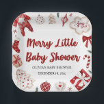 Niedlich Red Christmas Winter Merry Little Baby Du Pappteller<br><div class="desc">Die Niedlichen Red Christmas Winter Merry Little Baby Shower Paper Teller bringen einen festlichen und gemütlichen Charme in Ihre Babydusche. Diese Teller, die ein reizvolles Winterdesign in leuchtend roten Farbtönen mit Urlaubsszenen bieten, verleihen der Feier eine fröhliche Touch. Ideal für eine saisonale Ansammlung, bieten sie Stil und Komfort und machen...</div>