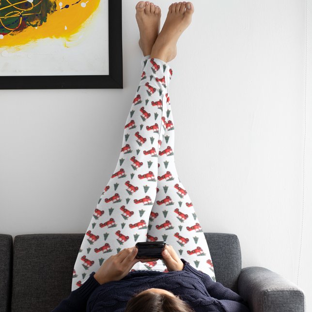 Niedlich Red Delivery Car Christmas Pajama Pants Leggings (Von Creator hochgeladen)