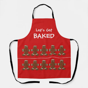 Niedlich Red Gingerbread Mann Weihnachten Lasst un Schürze