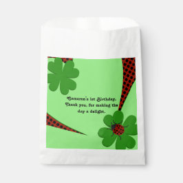 Niedlich Red Green Ladybug 1. Geburtstag Gunst Tas Geschenktütchen