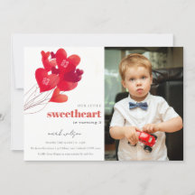 Niedlich Red Heart Balloons Sweetheart Foto Geburt
