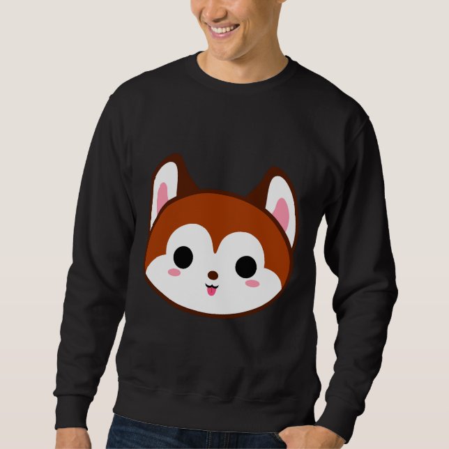 Niedlich Red Husky Sweatshirt (Vorderseite)