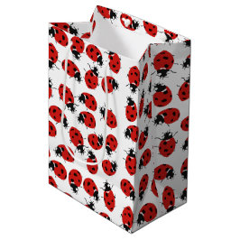 Niedlich Red Ladybug Pattern Mittlere Geschenktüte