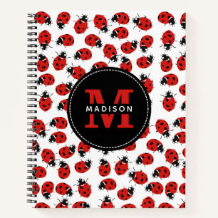 Niedlich Red Ladybug Pattern Notizbuch